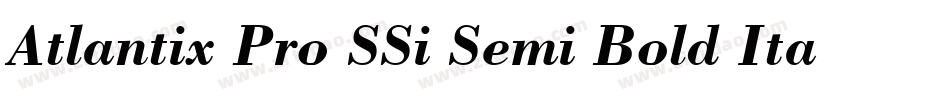 Atlantix Pro SSi Semi Bold Italic字体转换